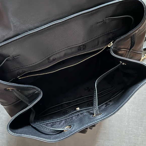NWOT Black Leather Tory Burch Backpack - Picture 5 of 9